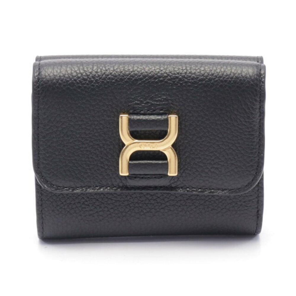 Chloe MARCIE Trifold Wallet Leather Black